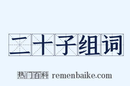 二十子组词是什么意思的图片